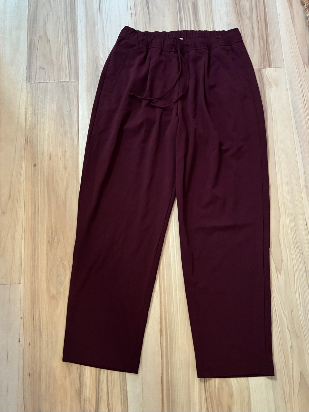 Old Navy Billie Drawstring Joggers Maroon Comfort Waistband
